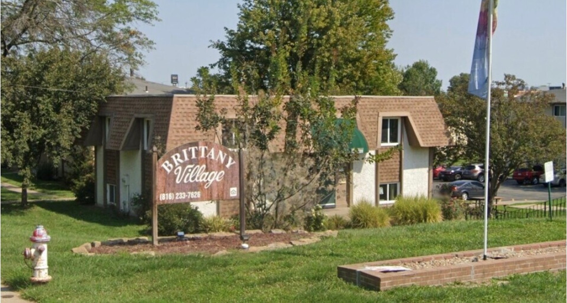 Brittany Village Apartments aerial view in Saint Joseph Missouri